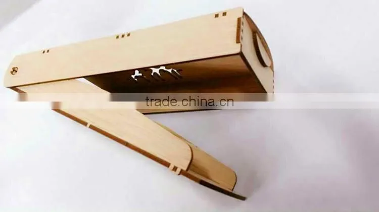 hot selling large capacity cheap custom pattern student wooden pencil case