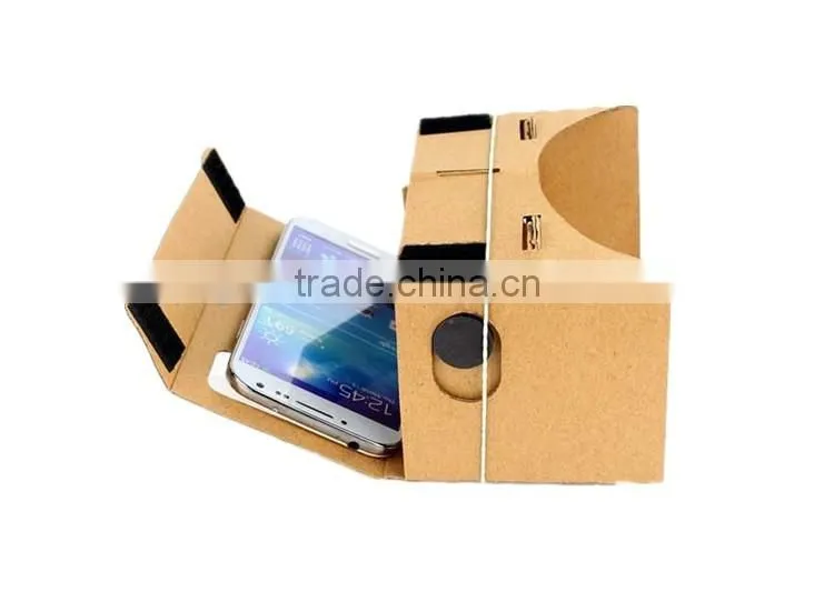Factory Wholesale 3D VR Box Google Custom Cardboard Glasses 2.0 for Mobile Phone