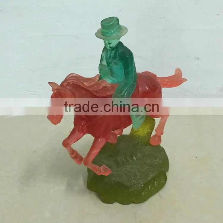 Polyresin ride a horse statue