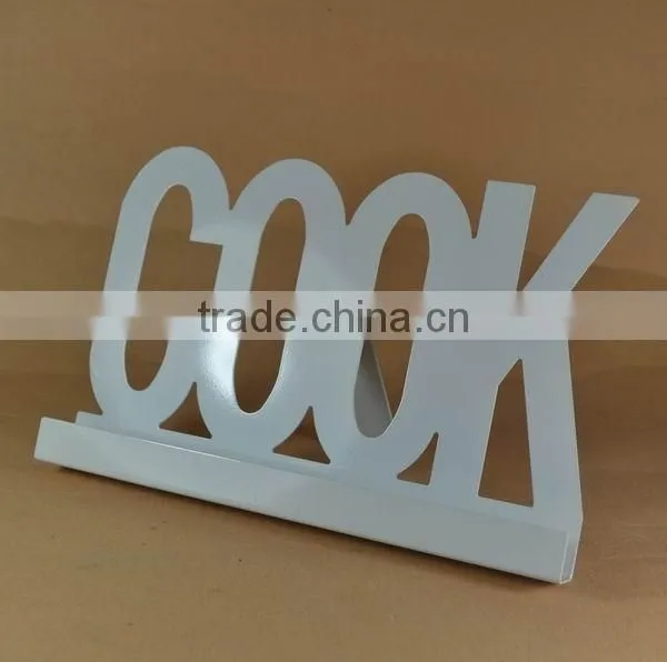 Metal cook book stand