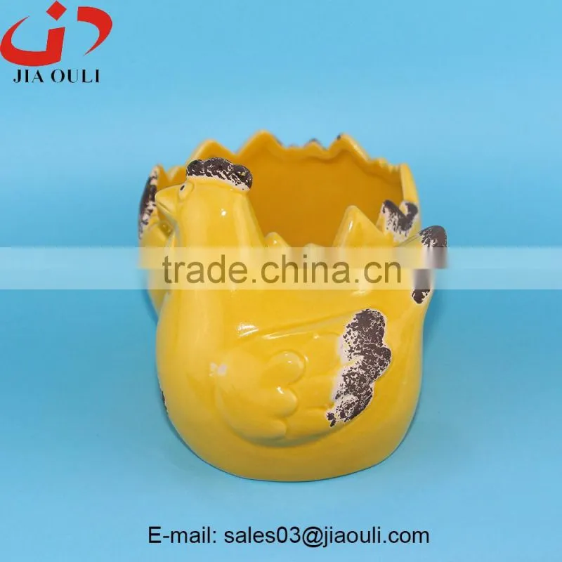 EASTER decoration outdoor Animal flower planter, chicken planter