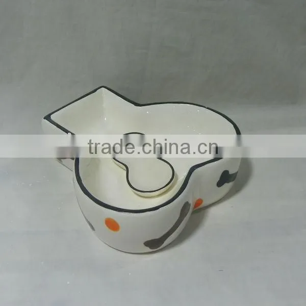 Bone Shape Ceramic Dog Bowl
