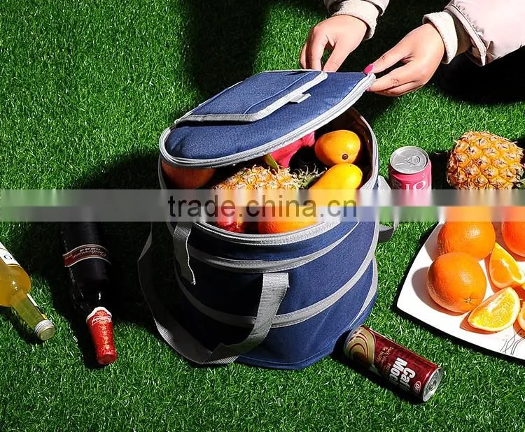cooler bag/ collapsible round cooler bag/ car cooler bag 12v