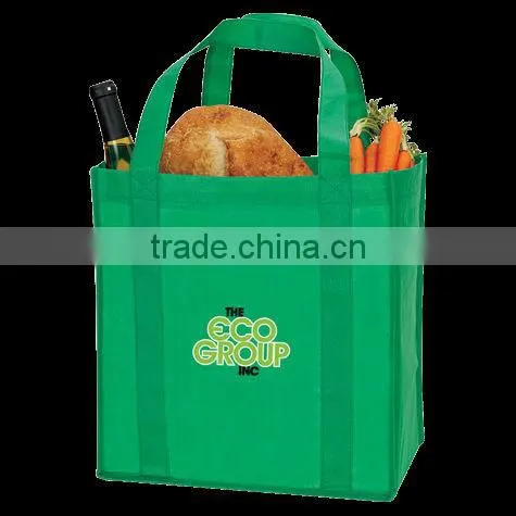 80 Grams Non-woven PP Green Grocery Tote Bag
