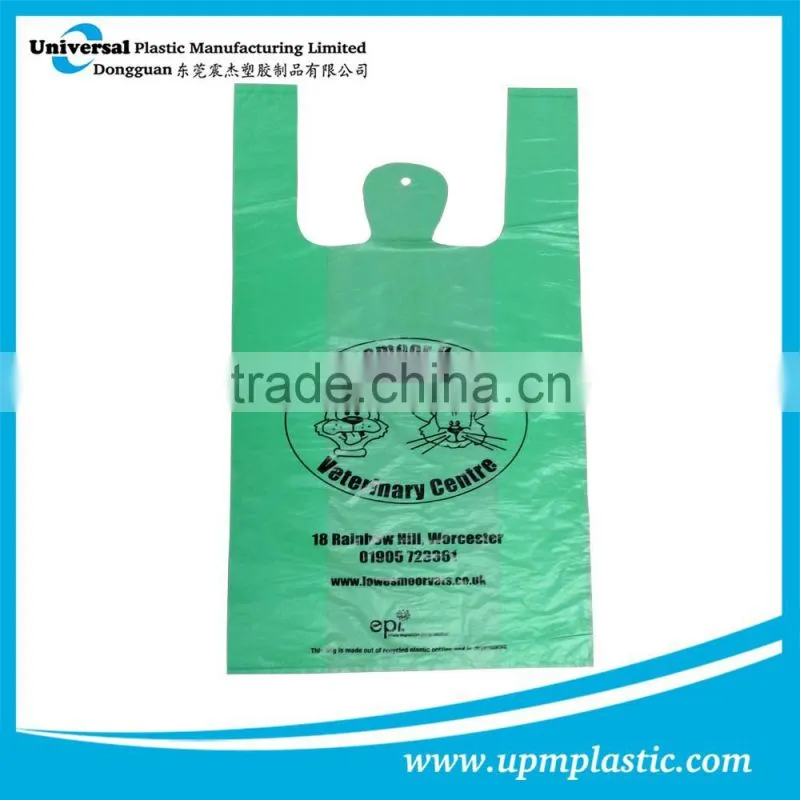 Tesco degradable vest shopping bag