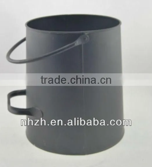 garden fountain matte black big coal hod