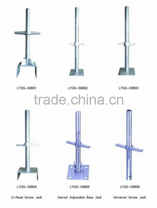Screw base jack scaffolding legs