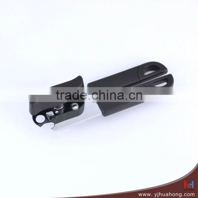 Stainless steel can opener, tin opener with soft grip handle HCO-07