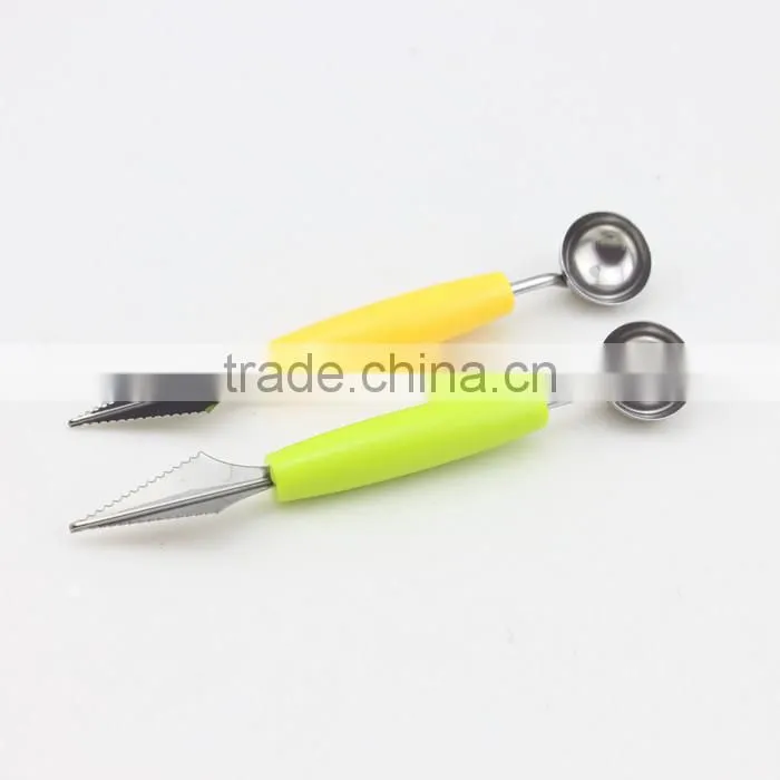 Multifunction Kitchen Tool With Fruit Carving Knives Watermelon Melon Balls Ice Cream Scooper
