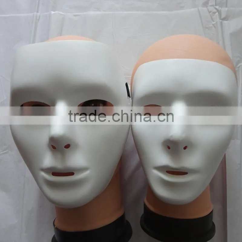 PVC Plastic Jabbawockeez Hiphop White Dance Face Mask for Dance False Face Mask