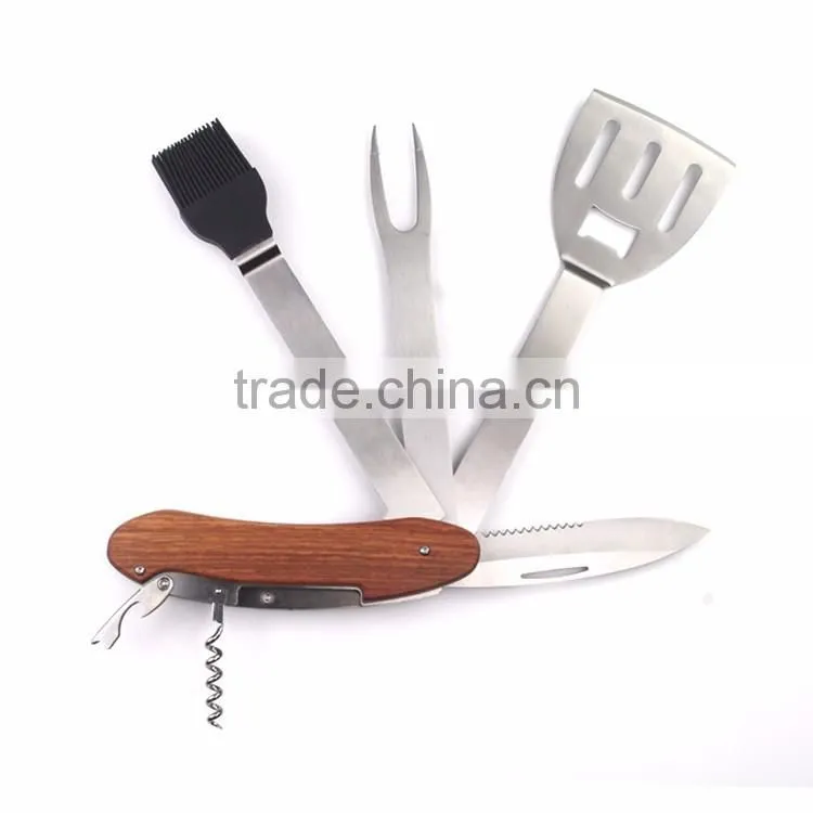 6 in 1 high quality stainless steel outdoor brazilian barbecue tools