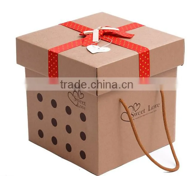 Wedding square gift card box square gift box
