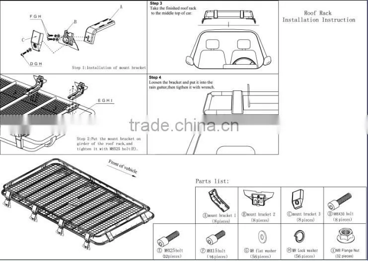 4x4 cargo rack car roof luggage rack