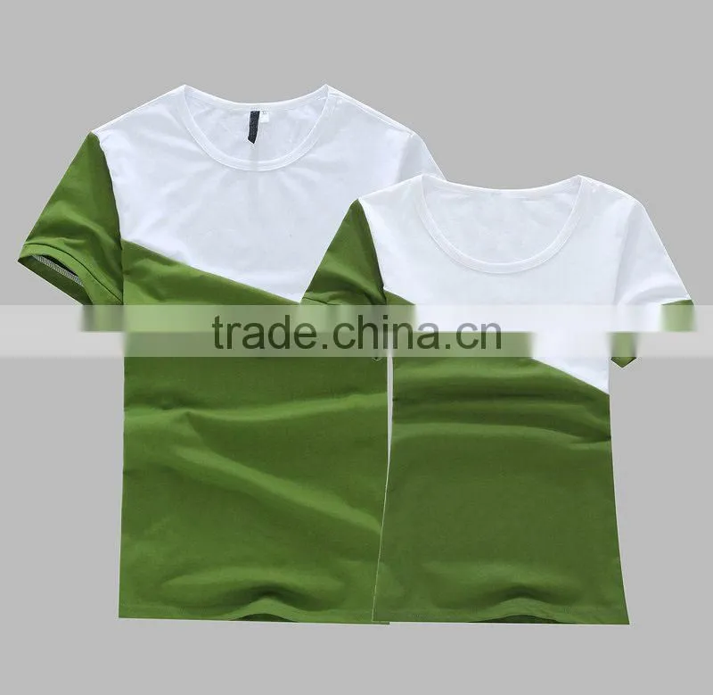 Wholesale custom unisex plain cut& sew couples shirts China