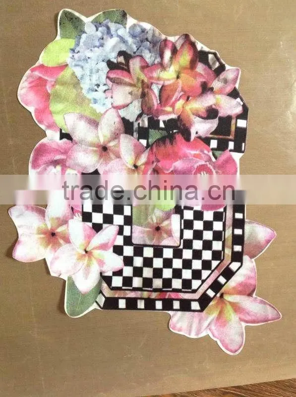 customized velvet sublimation heat transfer print glue back coating