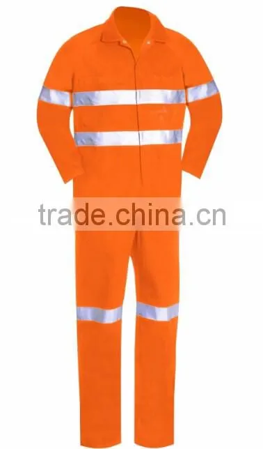 Customized Fire Retardant Industrial Ultrasoft uniform Reflective Tape overalls