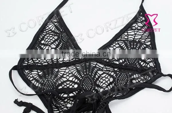 Black sexy backless girls nighty sexy wear lingerie