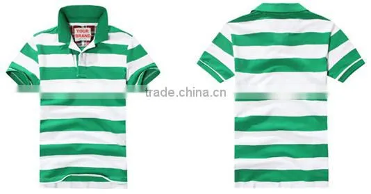 Good cheap price 200 grams urban 100% cotton oem stripes print style customized embroidered logo polo shirts for mens