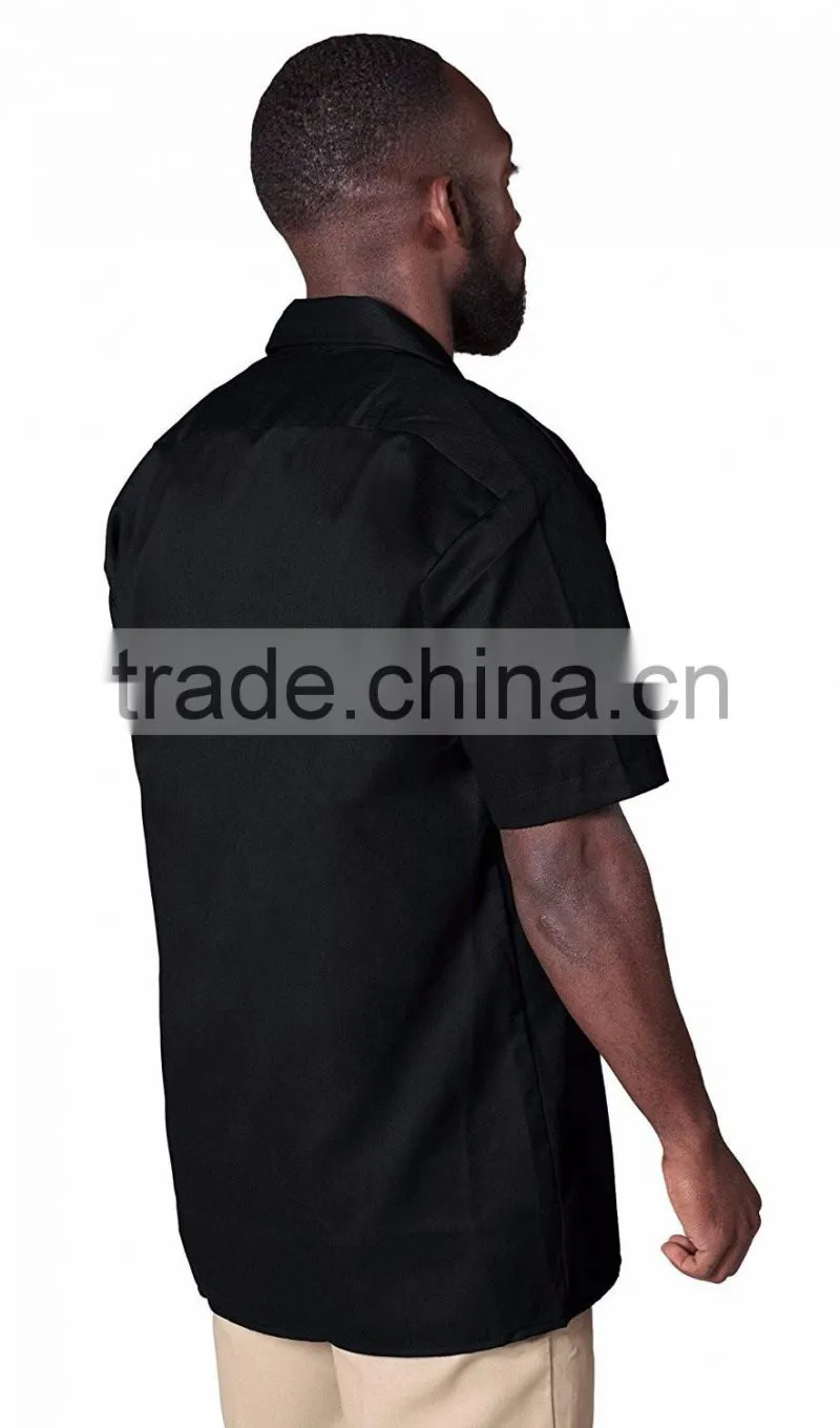 Occupational Workwear Polyester Cotton Men's Long Sleeve working uniforms Shirt for food industry