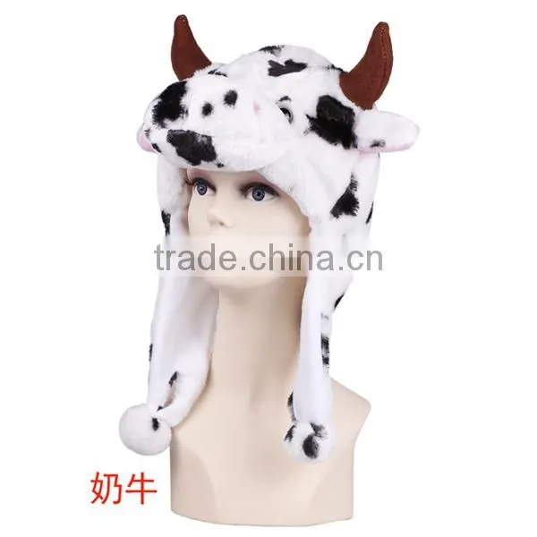 Cute plush animal hats with paws wool nepal animal hats
