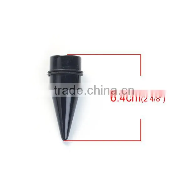 24mm Acrylic Ear Stretcher Expander Tapers Black Body Jewelry