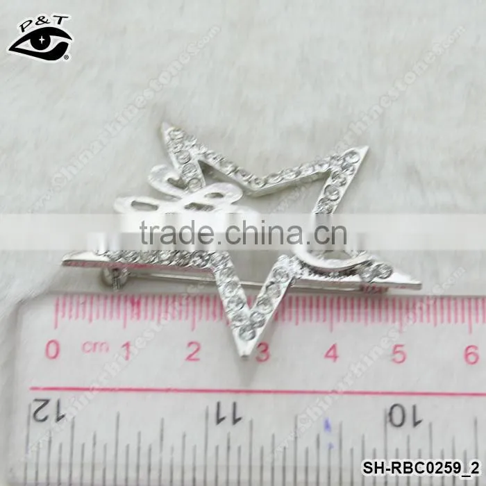 Rhinestone brooch Crystal pins wholesale brooches Star shaped for wedding dresses
