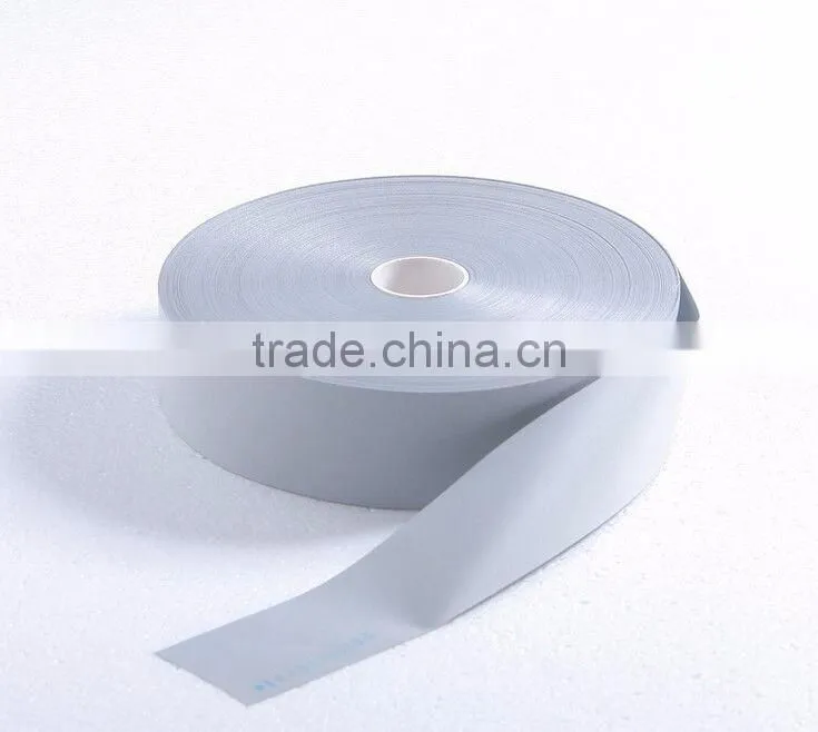 Silver bright PET material 3m reflex tape,heat transfer reflector tape for reflective vest