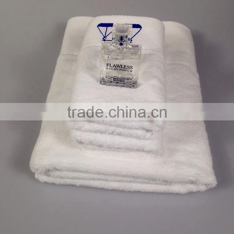 White hotel bath towel set luxury 100% cotton