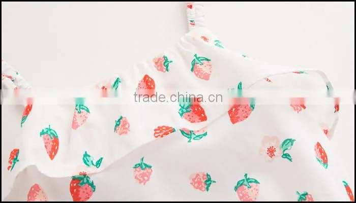 digital print cotton poplin romper baby girl clothes