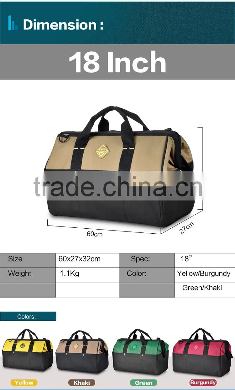 18'' Professional And Multifunctional Portable Electrician Tools Bag