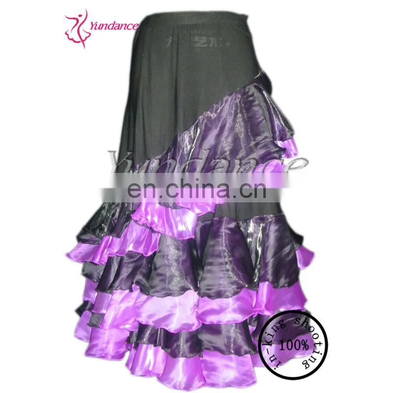 2015 Fashion Long Skirt Belly Dance Black And Purple S-269