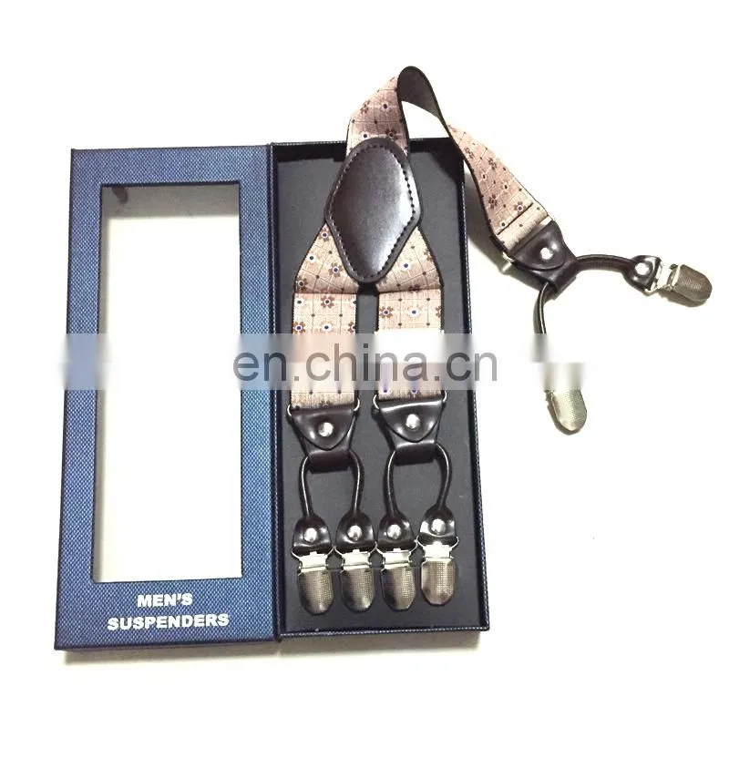 Wholesale fashion high quality men's colorful suspenders