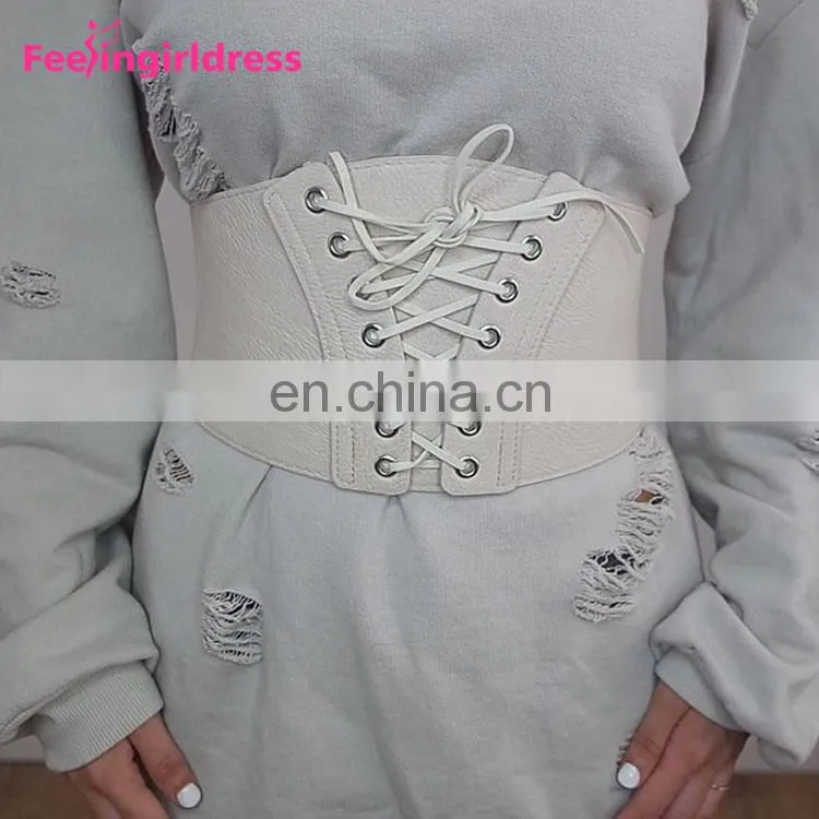 New Lace Up Wide Waist Trainer Corset Belt Women Shape-Making Fashion Elastic Belt