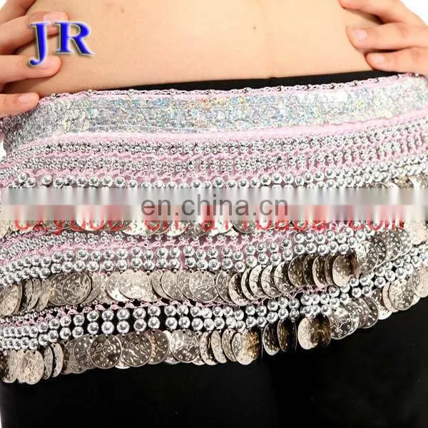 Wholesale 248 and 338 coins high velvet silver coin Belly dance hip belt Y-2007#