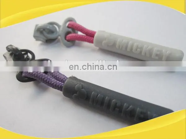 Yellow color zipper puller zipper head with cord for backpack & school bag