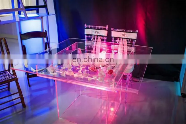 High quality luxury custom clear acrylic cake table