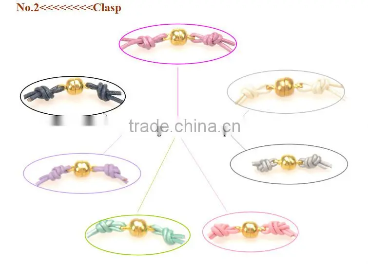 Leather string bracelet gold plated jewelry for girls jewelry