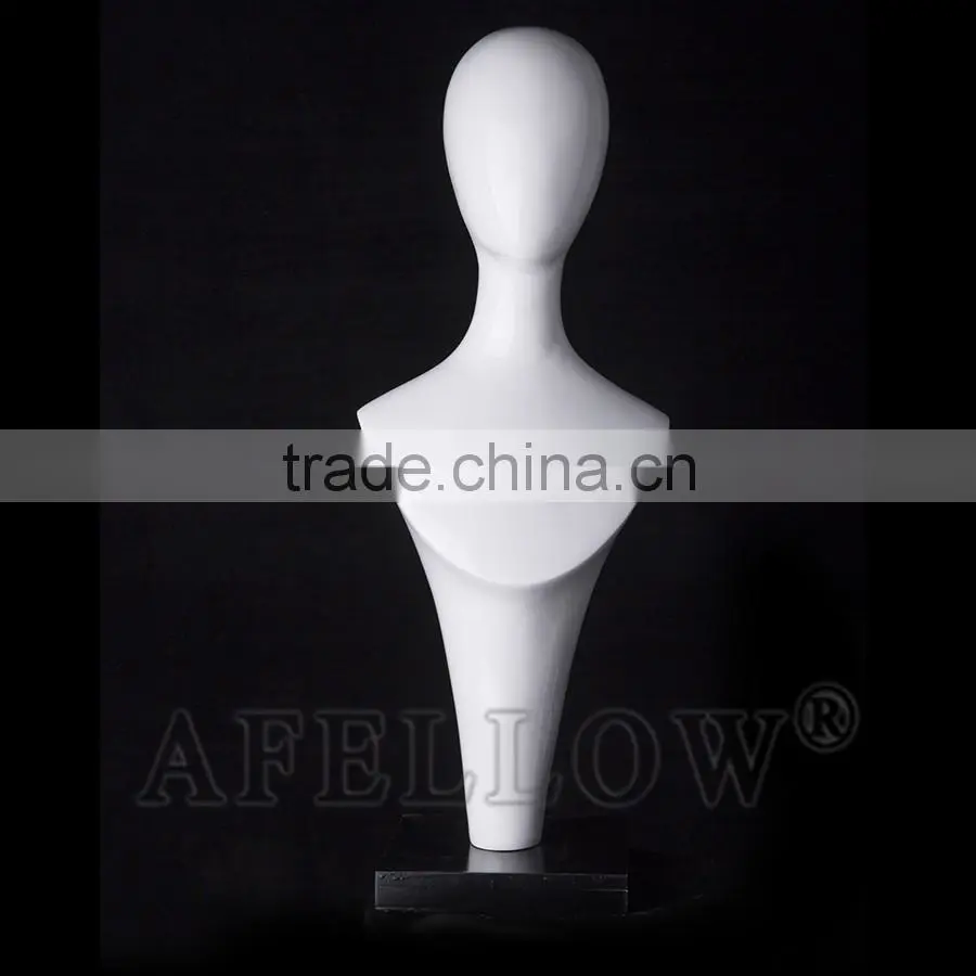 Fiberglass Egg Head Woman Mannequin,Female head mannequin,Cheap White Head,Dispaly Jewelry/ hat /scarf/wig H1054