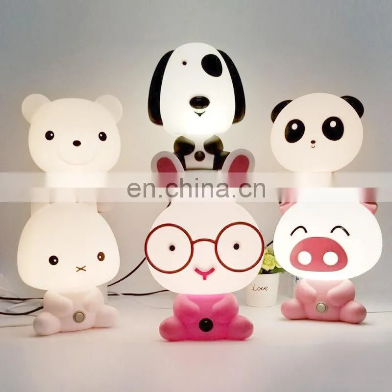 Horsten rabbit glasses cute cartoon desk lamp children room lights home decoration lamp