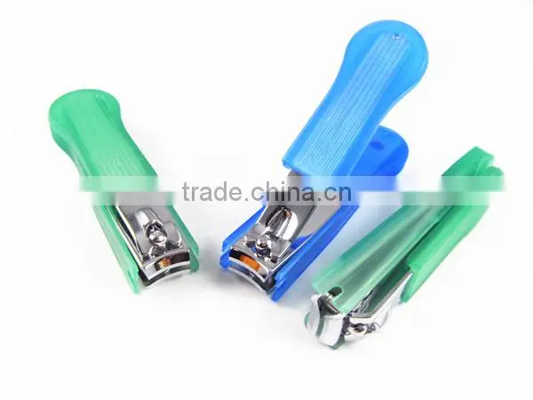 2014 new arrival stainless steel baby nail clipper plastic cover nail clipper