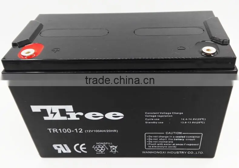 Maintenance Free sla Battery 12v 100ah solar gel Battery manufacturer