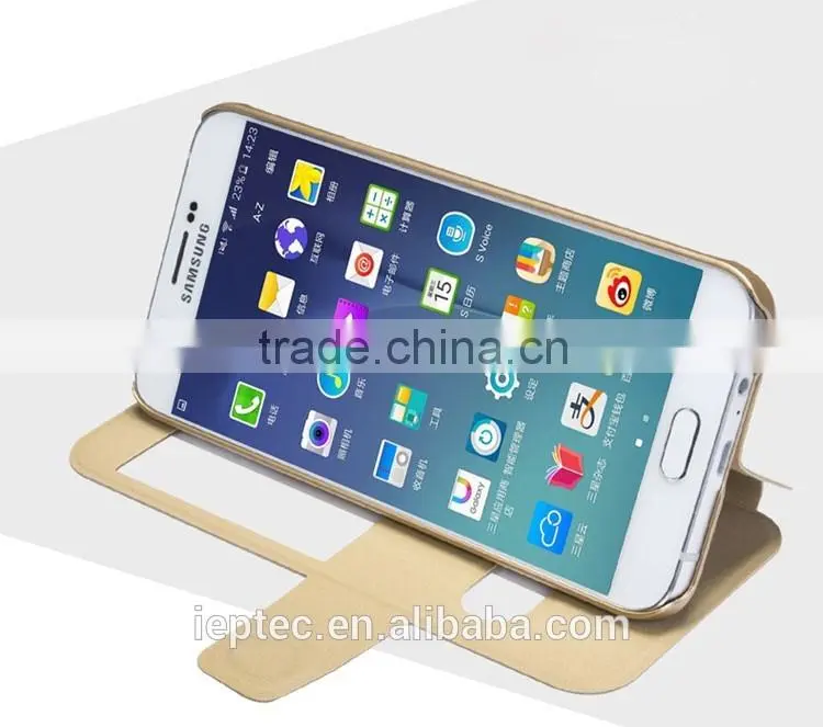 MOFi Open Window Flip Leather Cases for Samsung Galaxy A8,A8000,SM-A800F,with Slide to Answer the Phone Function