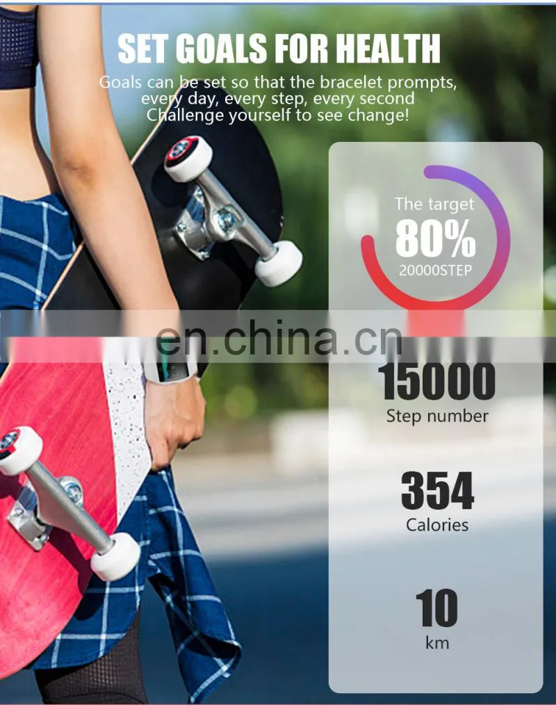 SANDA CR11 Full touch screen smart watch camera heart rate temperature luminous unisex sport Heart Rate Monitor Smart Watch Band