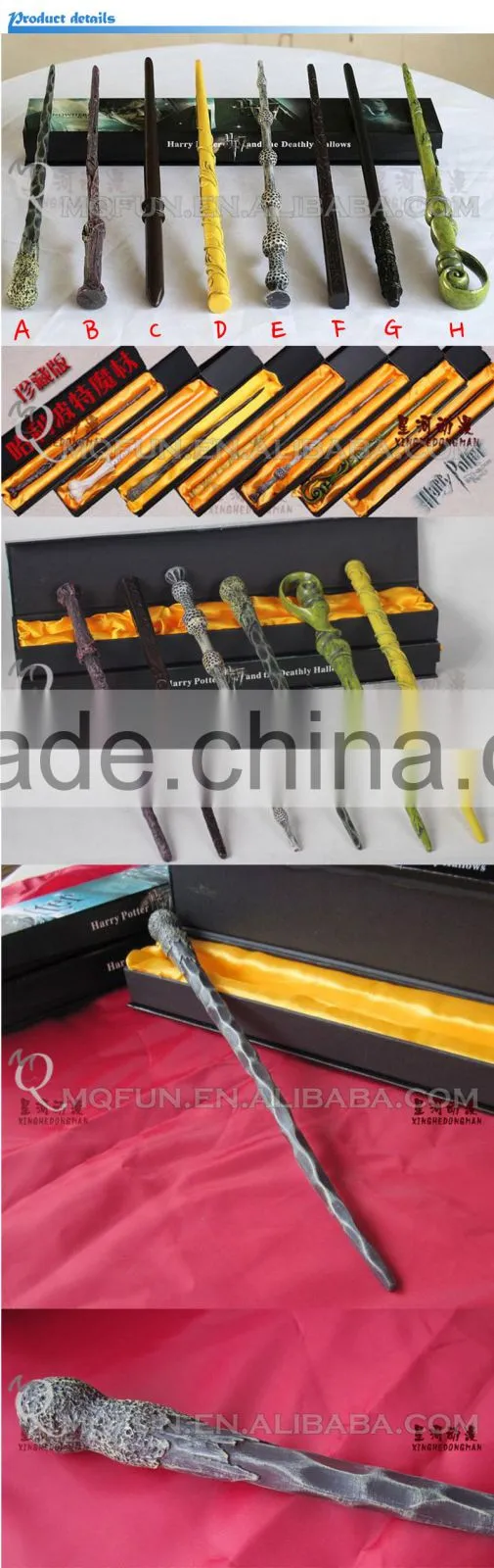 MINI QUTE 36 cm in box harry potter 8 different characters's magic wand action figures brinquedo boys toys NO.MQ 061