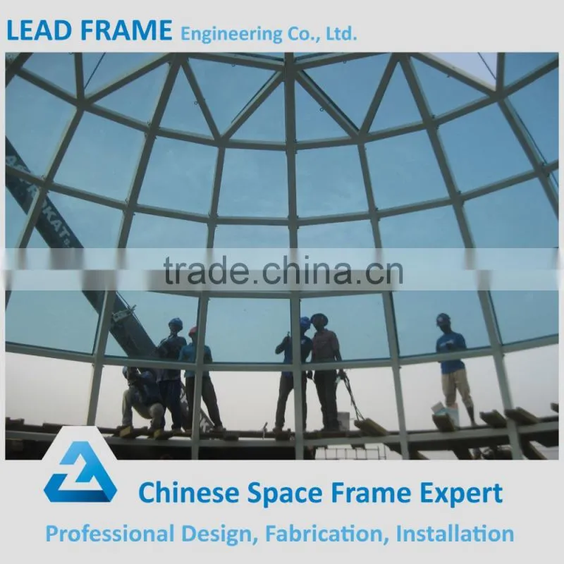 Beautiful steel space truss space frame for JIS building glass dome