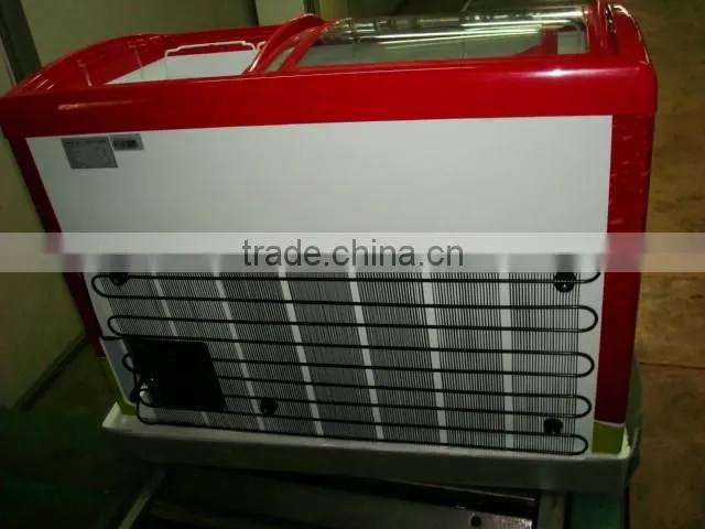 158L Glass Door Commercial Chest Freezer showcase for sale