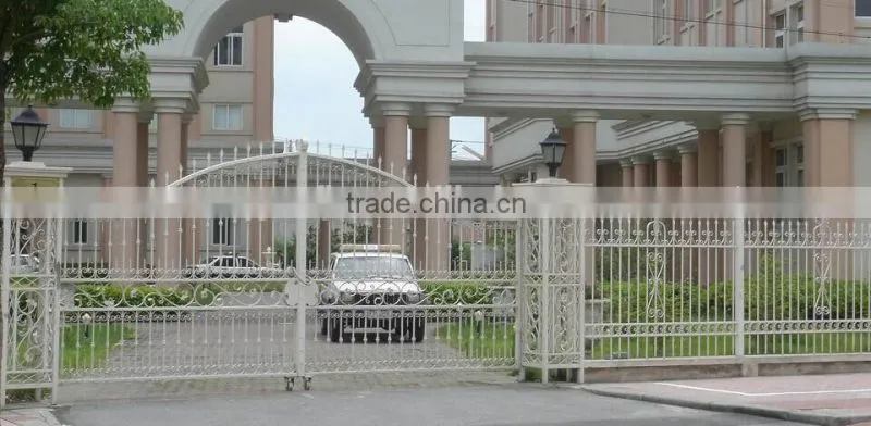 external front metal gates with various nice designs, zinc arc sprayed gates, wrought iron gate