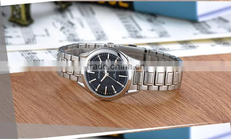 Gold Stainless Steel Jewelry Dial Date Watch 50m Water Resistant