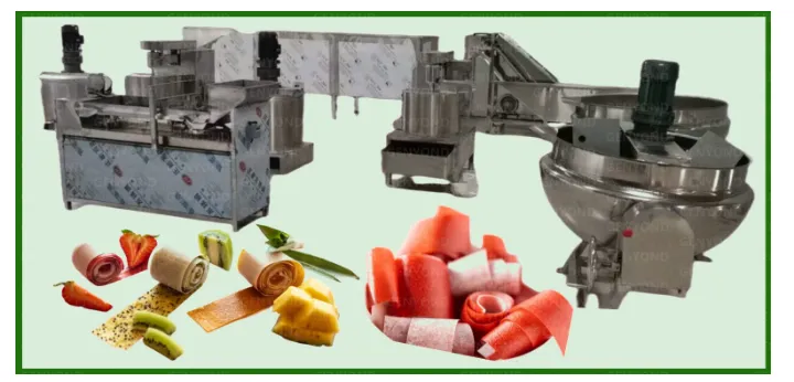 Genyond Complete Raspberry bar Fruit Leather Forming Making Machine Raspberry Fruit Roll up Process Plant Production Line