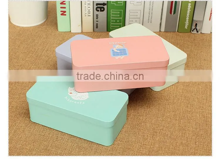 tin pencil case/stationery storage tin box